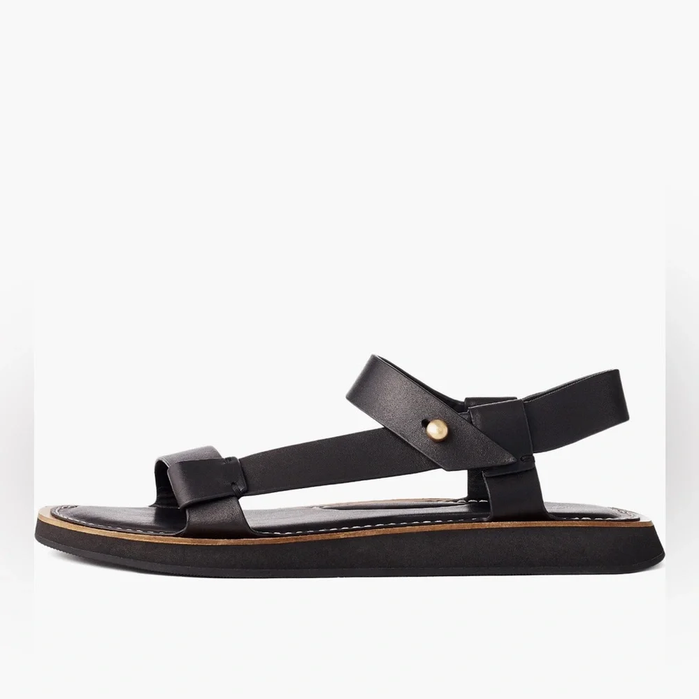 Rag & Bone Parker Strappy Sandals in Black Leather - Like New - 7.5 - Picture 7 of 9